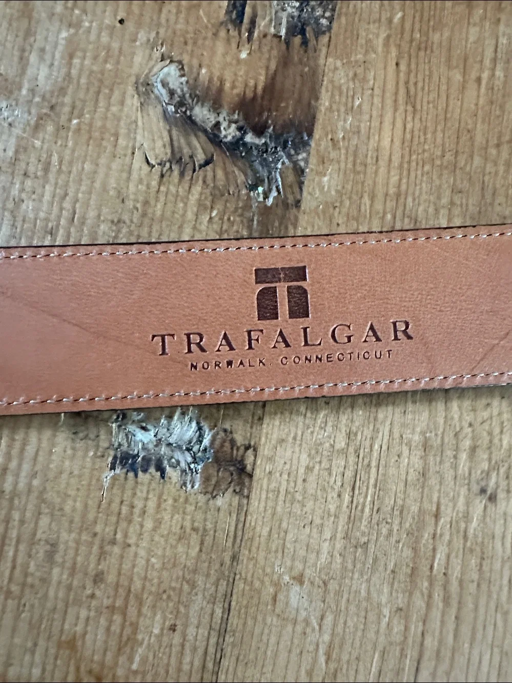 TRAFALGAR HAND POLISHED CORTINA LEATHER BELT 32 